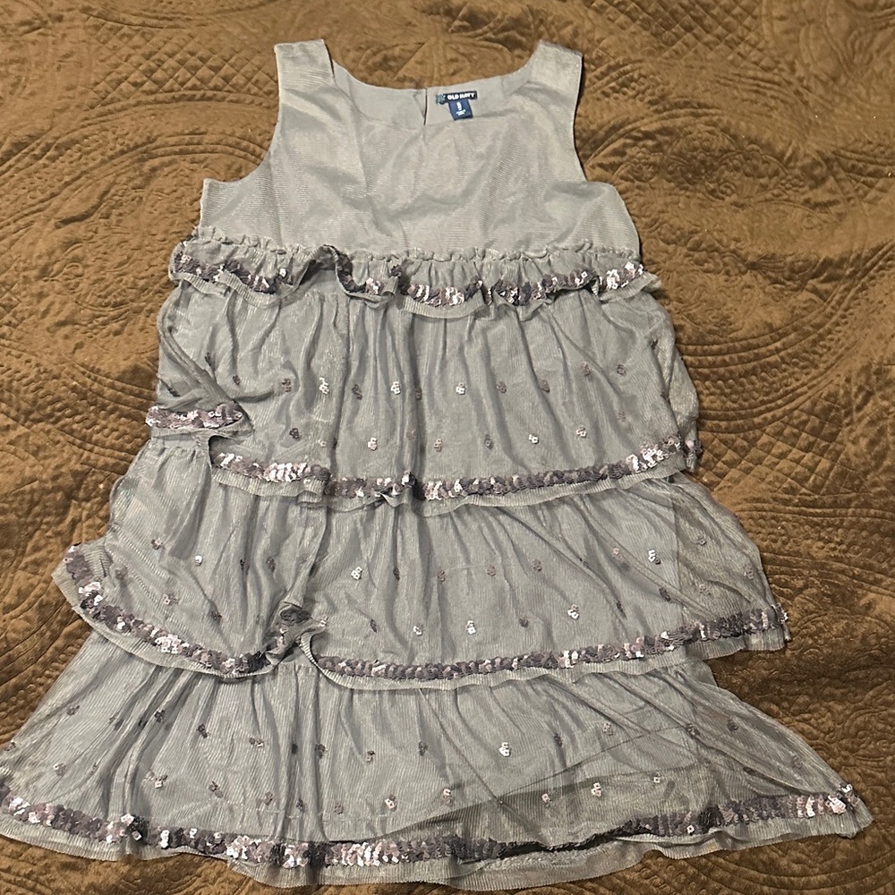 Dark gray Ruffled Sleeveless Dress